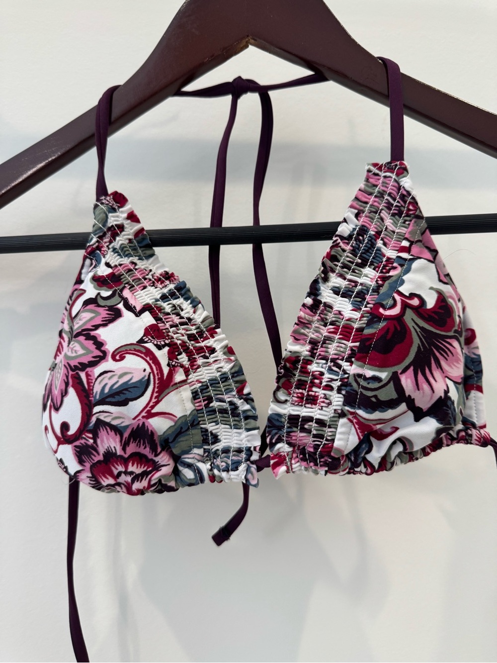 Mossimo Floral Bikini Set - White, Pink, Burgundy